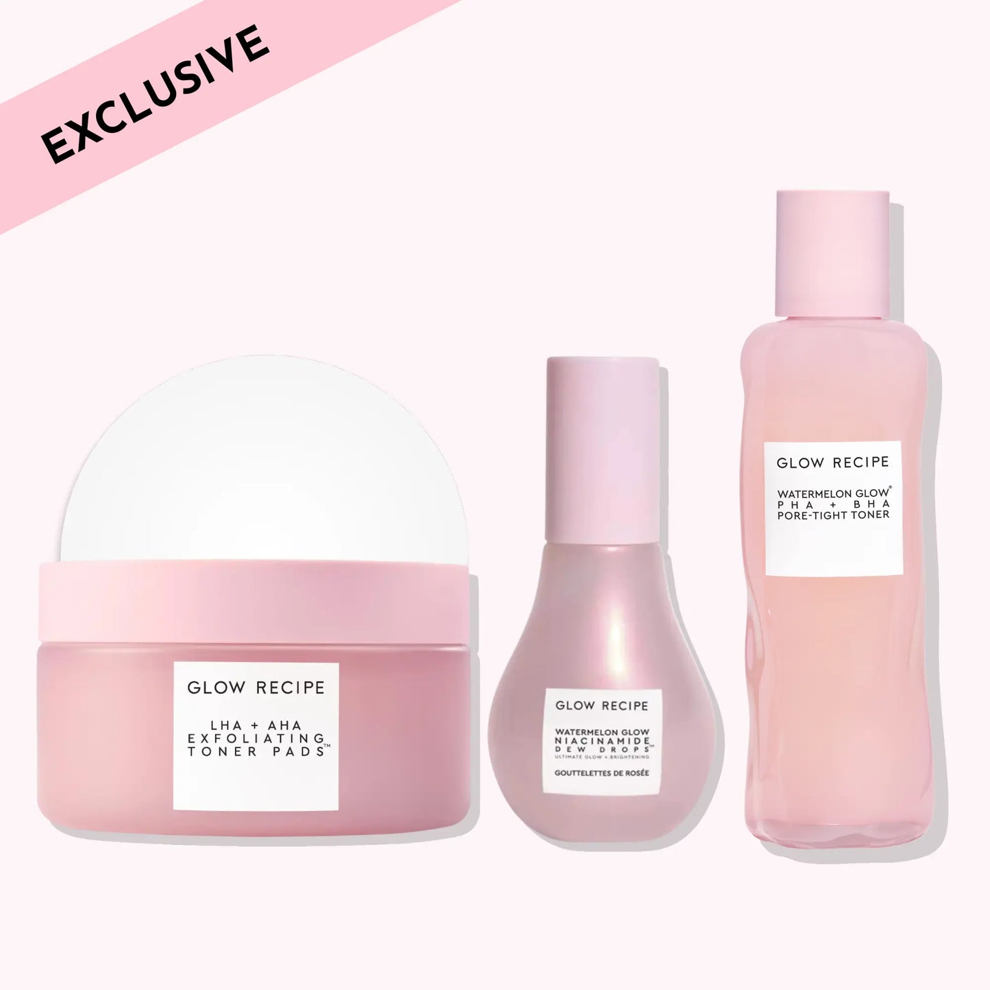 Glow Recipe LHA + AHA Korean Watermelon Toner Pads - Smoother Skin, Korean Facial, Skincare