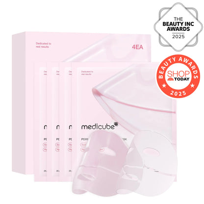 [Medicube] PDRN Pink Collagen Gel Mask 4 Sheets Salmon DNA Color Changing Pink Glow Collagen Facial Mask Korean Skincare