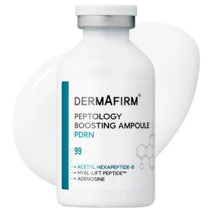 DERMAFIRM Peptology PDRN Boosting Ampoule - Glass Skin & Anti-Aging Serum with 80,000Ppm PDRN & Peptide Complex for Wrinkle Improvement - Korean Skincare Formula