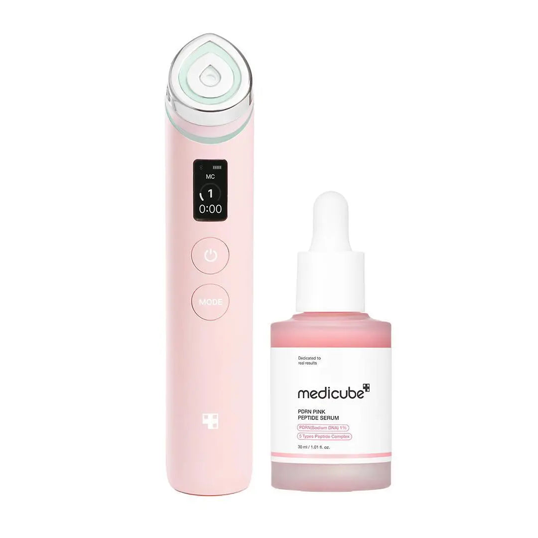 [Medicube] 310M K-Beauty PDRN Spot Care SET ㅣBooster Pro K-Beauty Viral Glass Glow Device + Salmon PDRN Pink Peptide Serum