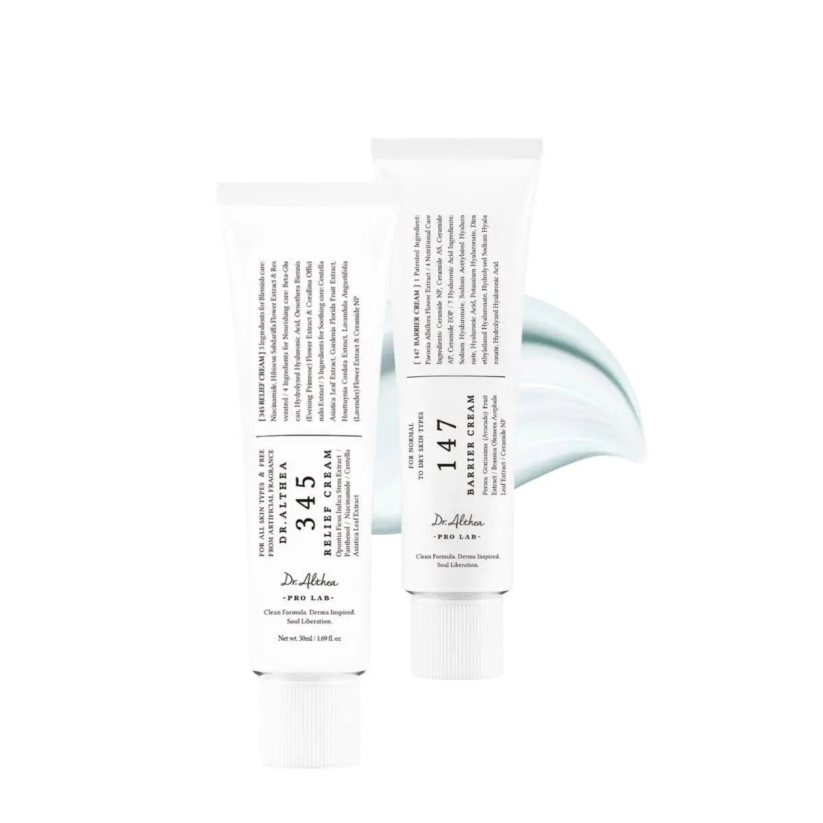 Dr. Althea Face Moisturizer – 147 Barrier / 345 Relief | Hydrating & Soothing Cream with Hyaluronic Acid, Ceramides & Niacinamide (1.7 Fl Oz)