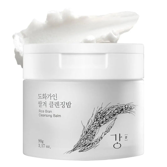 House of Dohwa Korean Cleansing Balm with Rice Scent (Milky Sherbet Texture) – Gentle Makeup Remover, Removes Waterproof Makeup and Facial Oil, Includes Hygienic Mini Spatula, Holiday Essential