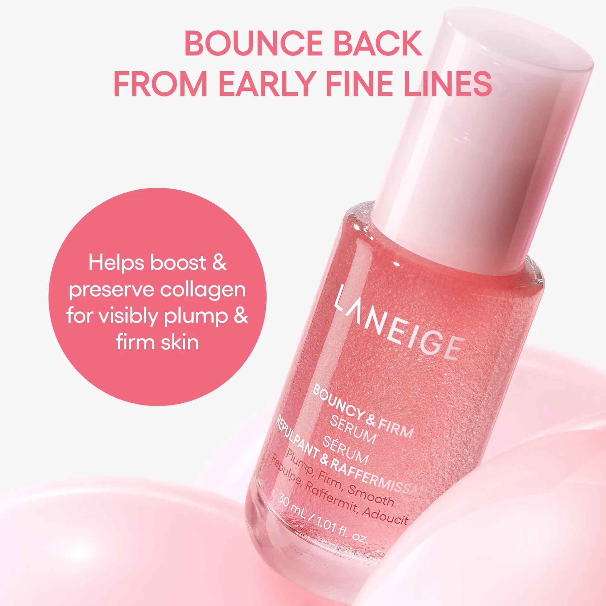 Laneige Bouncy & Firm Serum, Korean Skincare, Visibly Firming, Plumping