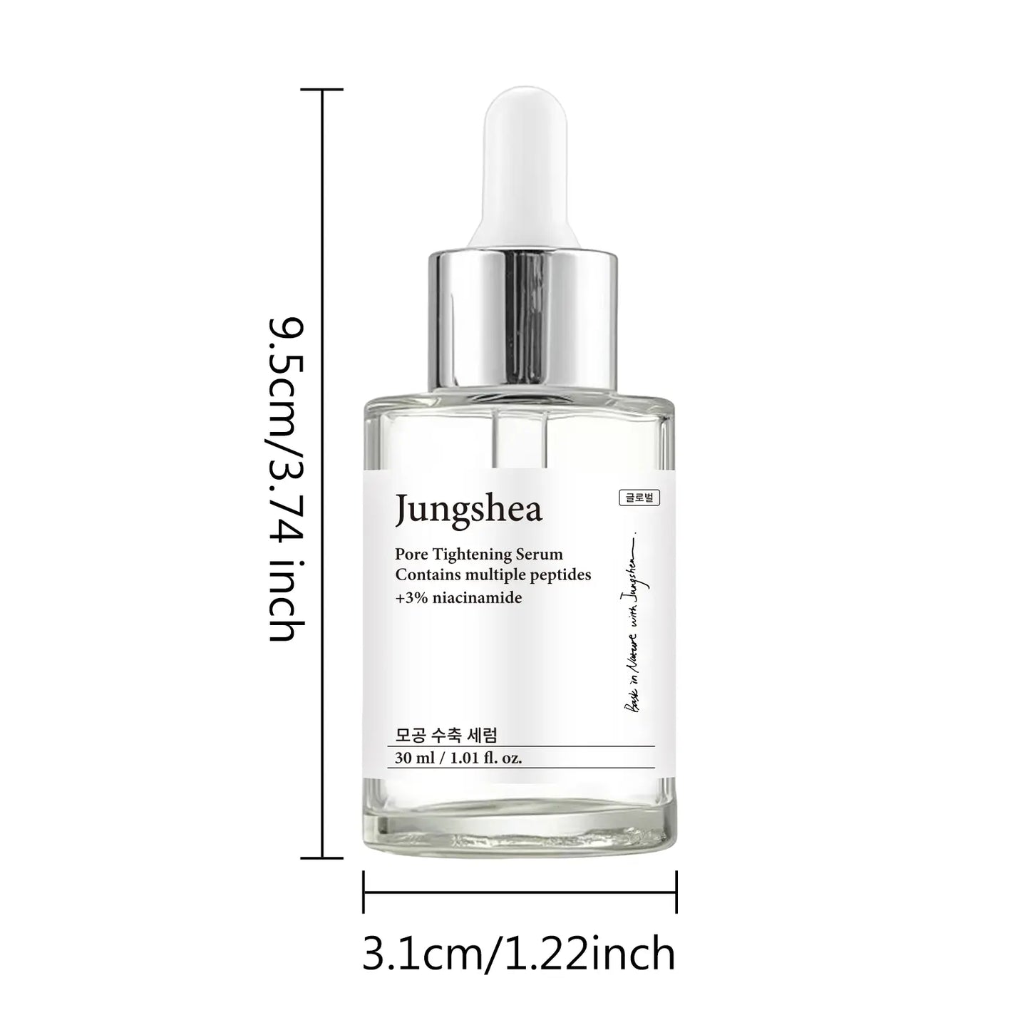 Pore Minimizing Serum + Niacinamide 3% Korean Peptide Face Serum for Acne-Prone Skin - 30Ml