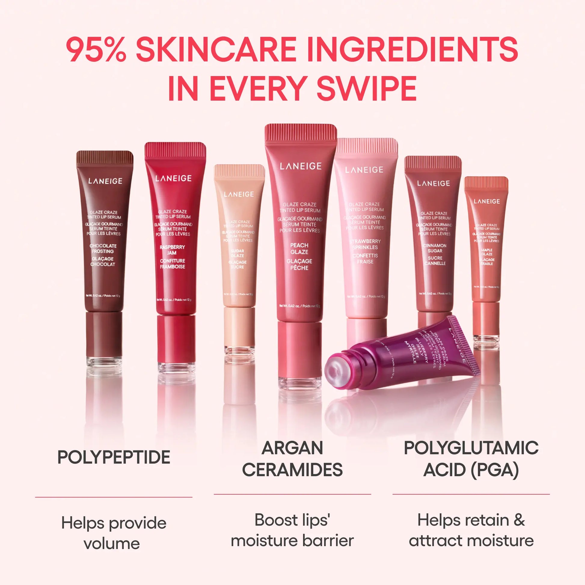Laneige Glaze Craze Tinted Lip Serum Extension, Cool-Toned Shades, Limited Edition