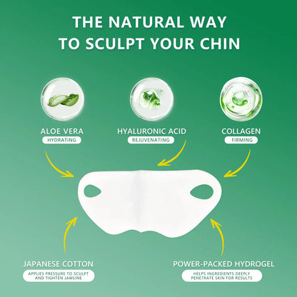 V-Line Lifting Mask | Daily Hydrating Skincare | Reduces Double Chin & Depuffs | Aloe & Hyaluronic Acid | 5 Masks | Stretchy Fit for All Face Shapes | Pre-Event Quick Fix | Unisex