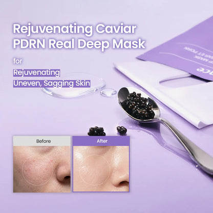 [Biodance Official] PDRN Sleeping Mask - Caviar & PDRN, Hydrogel Overnight Wrapping Mask, Deep Firming, Rejuvenating, Anti-Aging, Radiance, K-Beauty Skincare Mask, (4Ea) Deep Collagen Patch Face Care Products