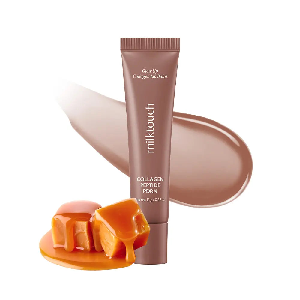 Milktouch Collagen, Peptide, PDRN Lip Balm - Vegan, Lightweight, Moisture, Smooth, Hydrate, Color Lip Balm with Squishy Silicone Tip Applicator