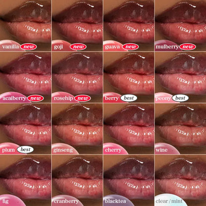 Nooni Korean Apple Lip Oil + Lip Stain | Glossy Lip Stain, Tinting & Long Lasting, Moisturizing Lip Care (13 Options) Hydrate Lipgloss Lipstick Makeup Glossy Hydrating Moisturizer Plump Transfer-Proof