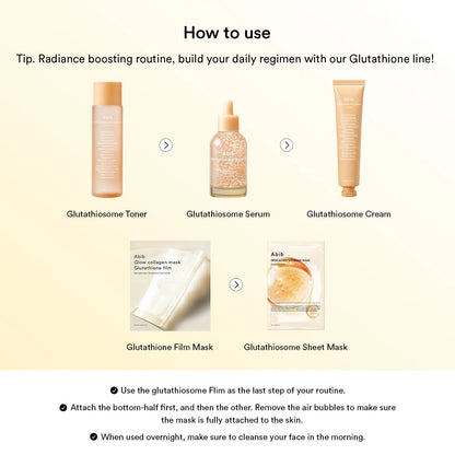 [Abib Official] Glow Collagen Mask Glutathione Film (4P) L Brightening Film Mask