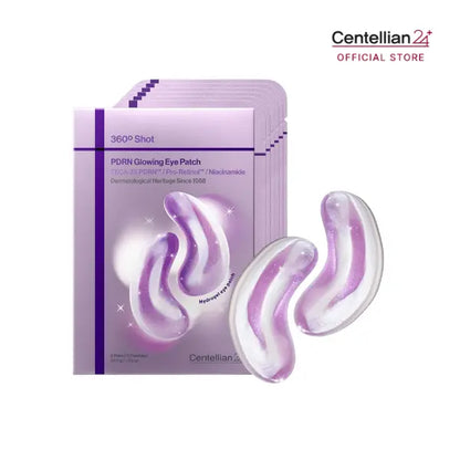 [Centellian24] 360° Shot PDRN Glowing Eye Patch | Brightening & Firming Under-Eye Patches for Dark Circles & Puffiness | TECA + PDRN + Retinol | Korean Skincare | 6.1G × 6Ea