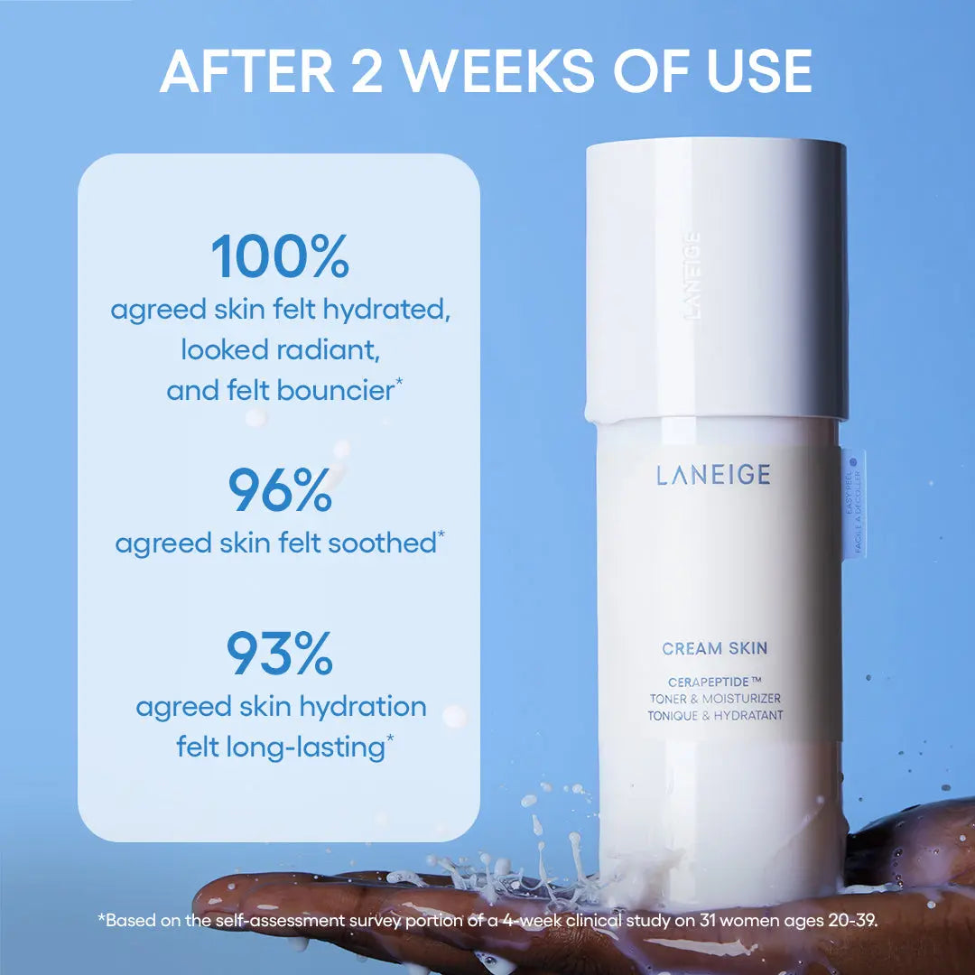 Laneige Cream Skin Toner + Mist Pump Duo, Skincare Bundle, Milky Toner, Korean Skincare, Hydrating, Lightweight Moisturizer