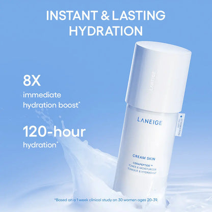 Laneige Cream Skin Toner + Mist Pump Duo, Skincare Bundle, Milky Toner, Korean Skincare, Hydrating, Lightweight Moisturizer