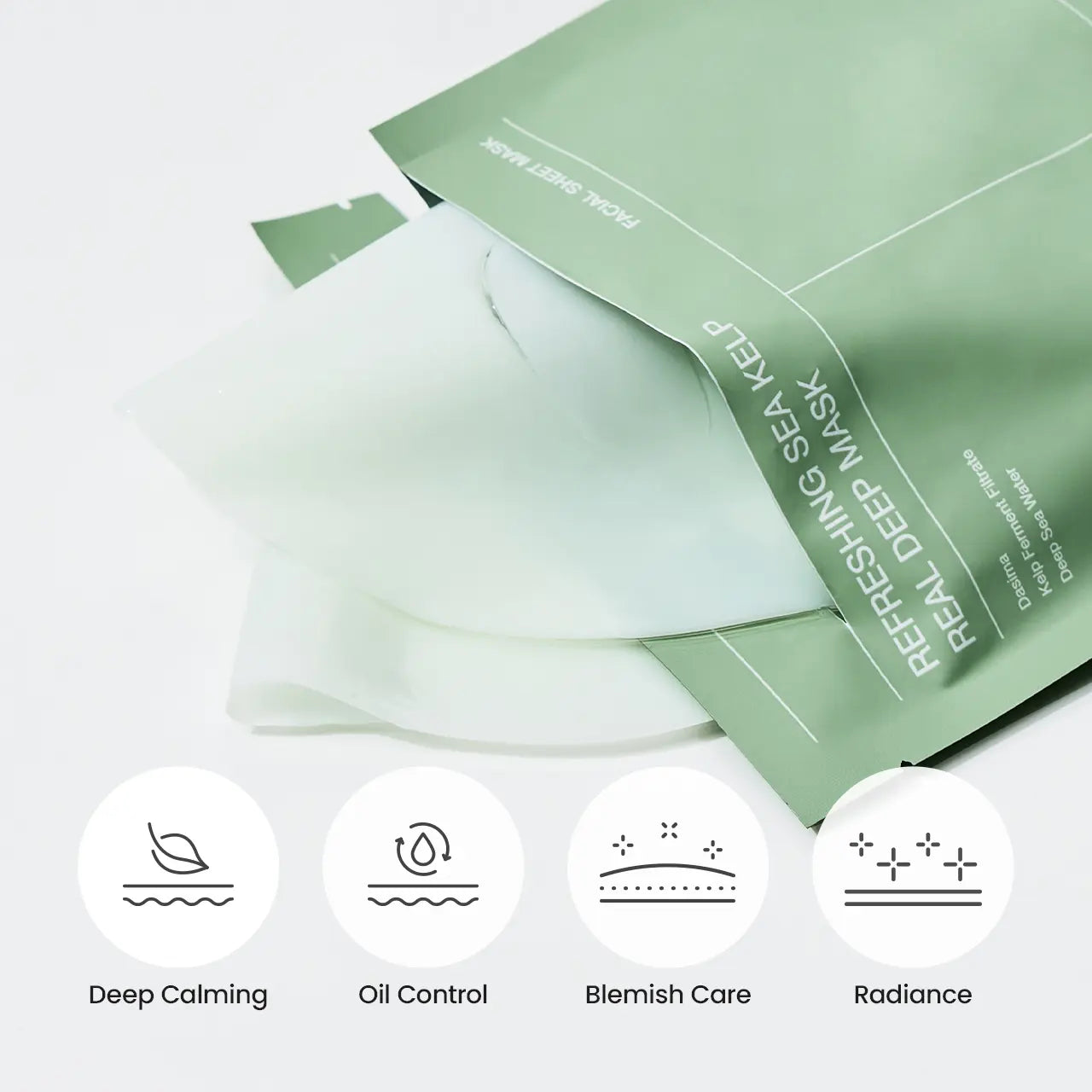 [Biodance Official] Sea Kelp Soothing Hydrogel Mask - Cooling, Sebum Control, Deep Sea Minerals 5%, Safe for Sensitive Skin, Skin Refreshing, Skin Repair, K-Beauty Facial Mask, Tiktok Exclusive (4Ea)