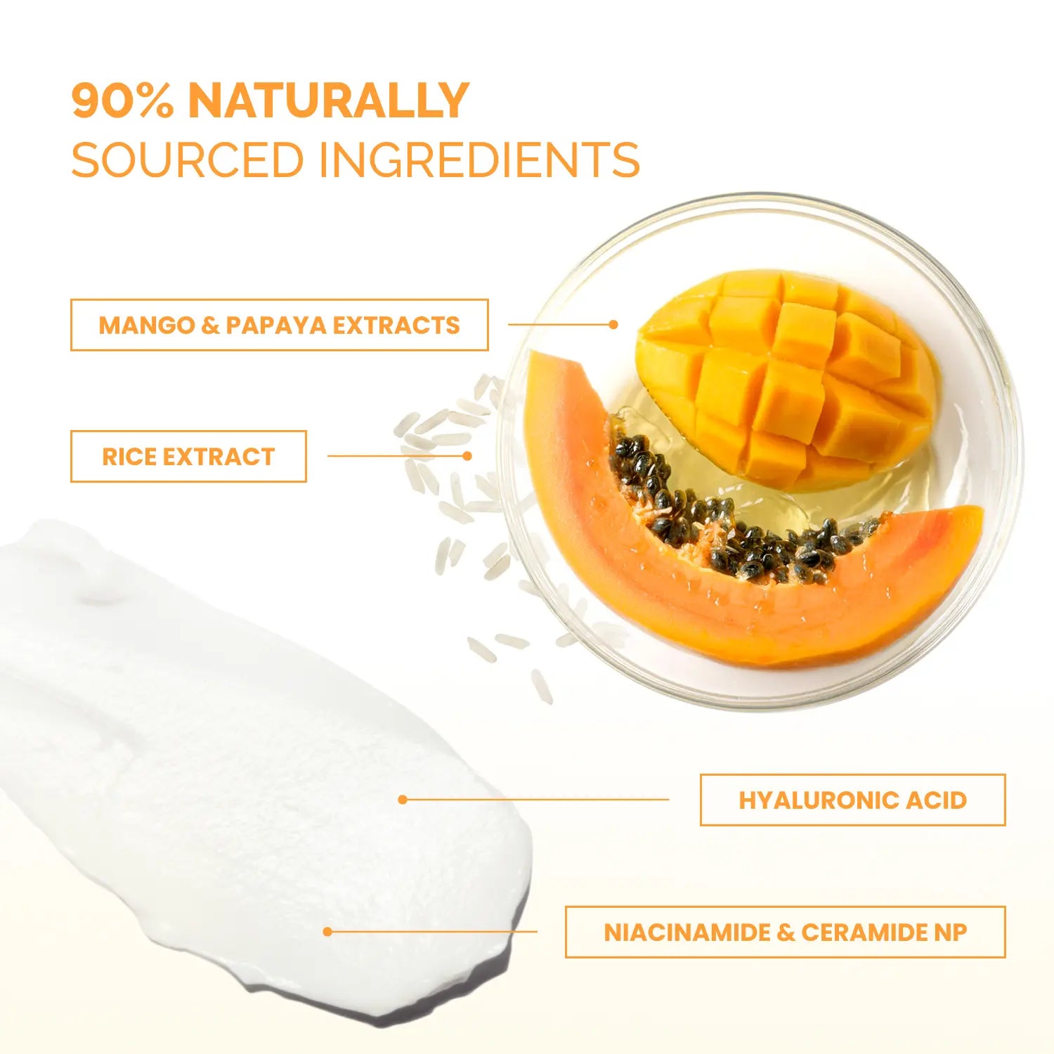 Korean Cleansing Balm Makeup Remover – Mango & Papaya Melting Balm with Hyaluronic Acid & Ceramide | Waterproof Makeup Dissolver, Oil-Based Double Cleanse Balm | Hydrating Gentle Cleanser for All Skin Types