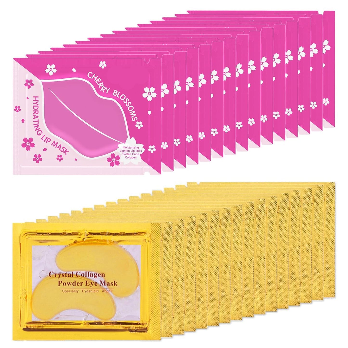 30 Pairs Lip and Eye Mask Set, anti Wrinkle Patches for Lip, under Eye Mask for Puffy Eyes, Lip Mask Bulk, Face Mask Bulk, Bachelorette Party Favors, Bulk Gifts, Teacher Appreciation Gifts