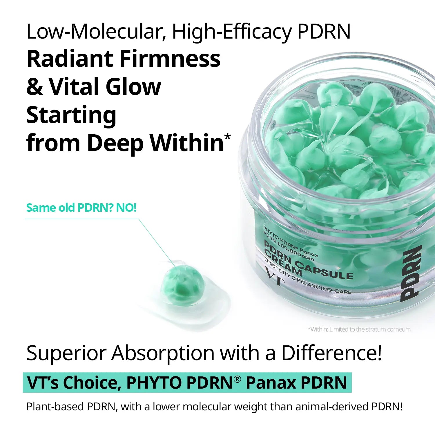 [VT Official] PDRN Capsule Cream 50Ml / Vegan Salmon DNA, 100,000 PPM PDRN, Viral PDRN Capsule Cream, Enhanced Absorption Ceramide Infused Ceramide Panthenol Moisture