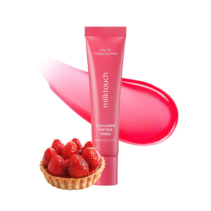 Milktouch Collagen, Peptide, PDRN Lip Balm - Vegan, Lightweight, Moisture, Smooth, Hydrate, Color Lip Balm with Squishy Silicone Tip Applicator
