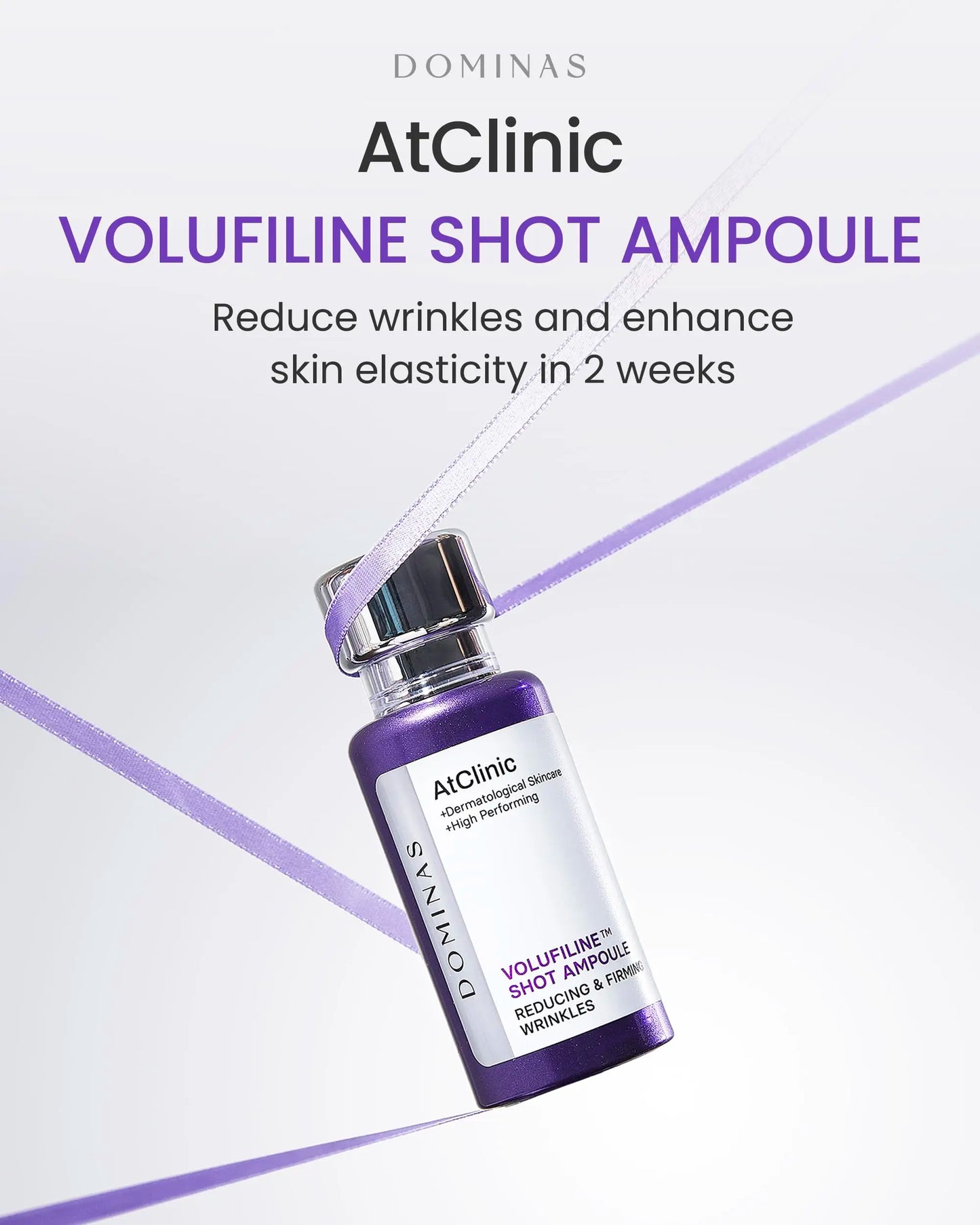 DOMINAS Atclinic Volufiline Wrinkle Shot Serum with 5% Volufiline & E-PDRN for Korean Skin Repair Reducing Wrinkles in 2 Weeks