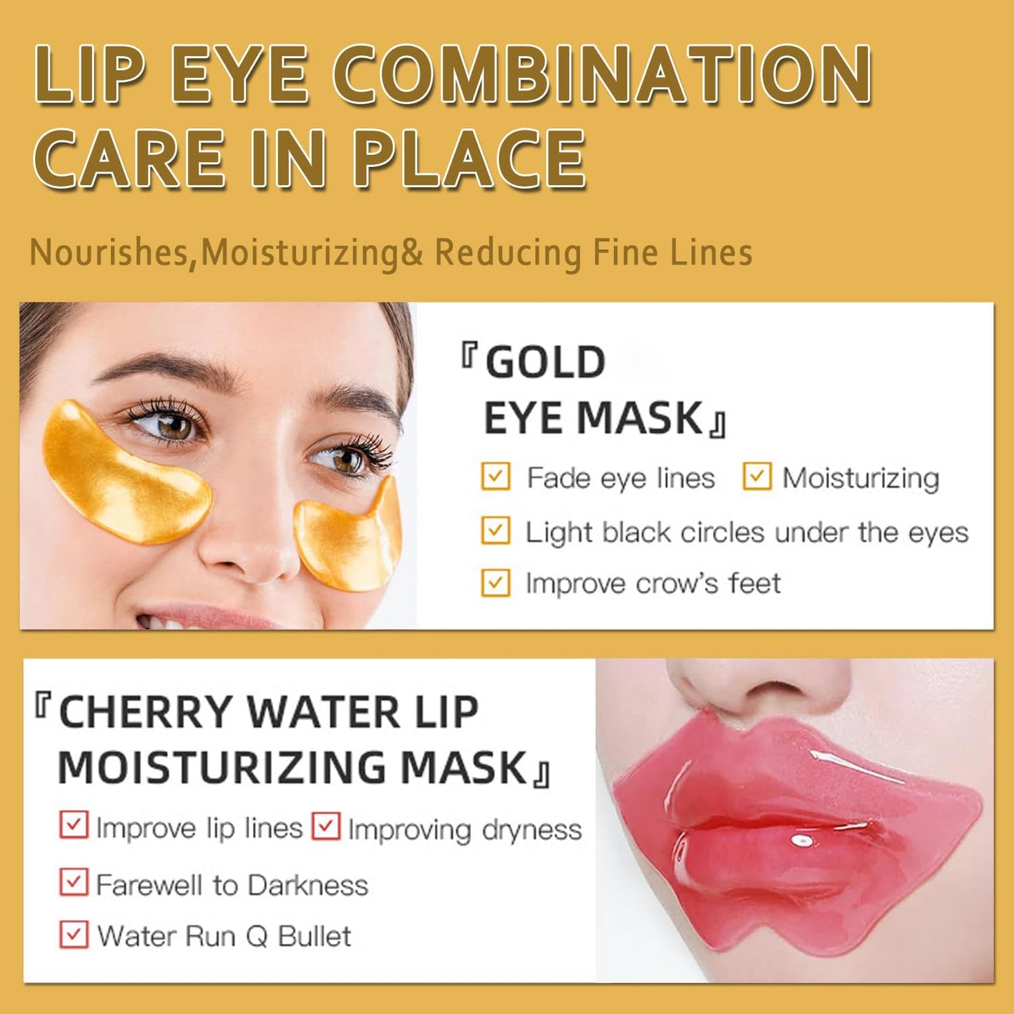 30 Pairs Lip and Eye Mask Set, anti Wrinkle Patches for Lip, under Eye Mask for Puffy Eyes, Lip Mask Bulk, Face Mask Bulk, Bachelorette Party Favors, Bulk Gifts, Teacher Appreciation Gifts