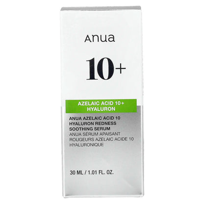 Anua Azelaic Acid 10 Hyaluron Redness Soothing Serum, 1.01 Fl Oz (30 Ml)