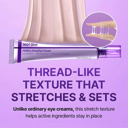[Centellian24] 360° Shot PDRN Lifting Eye Cream | Firming & Anti-Aging Eye Treatment for Fine Lines & Dark Circles | TECA + PDRN + Retinol | Korean Skincare | 30 Ml