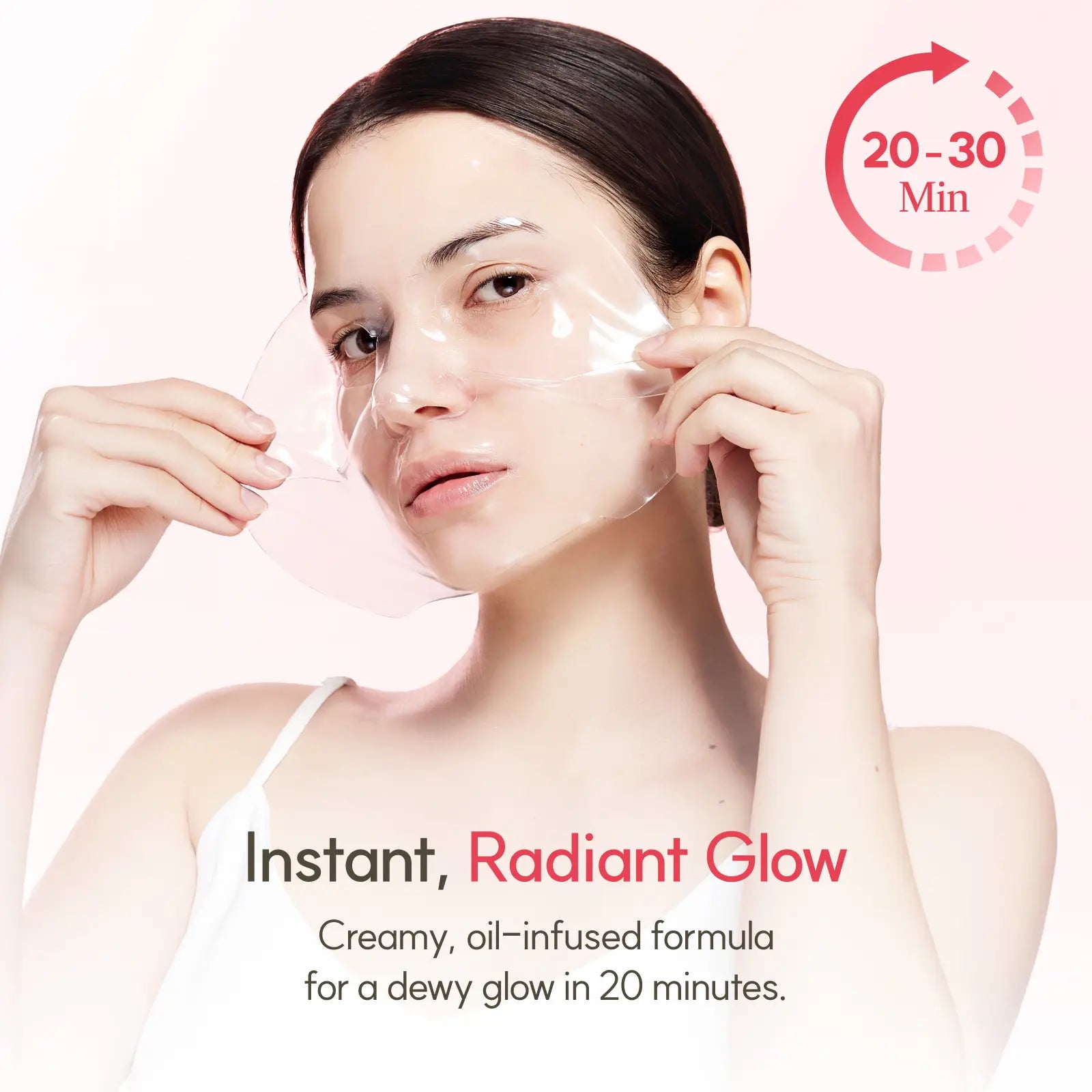 [THE FACE SHOP] Rice Collagen Glow PDRN Wrapping Mask | Peel-Off Radiant Skin Mask with Rice Complex, Collagen & PDRN for Firm, Glass-Like Skin | Korean Skincare, 3.52 Oz