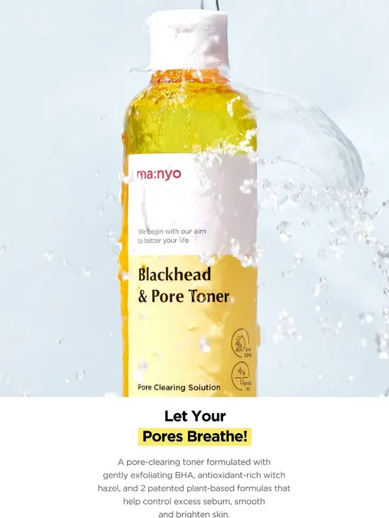 Ma:Nyo Blackhead & Pore Toner Skincare Exfoilating Exfoliant Bha