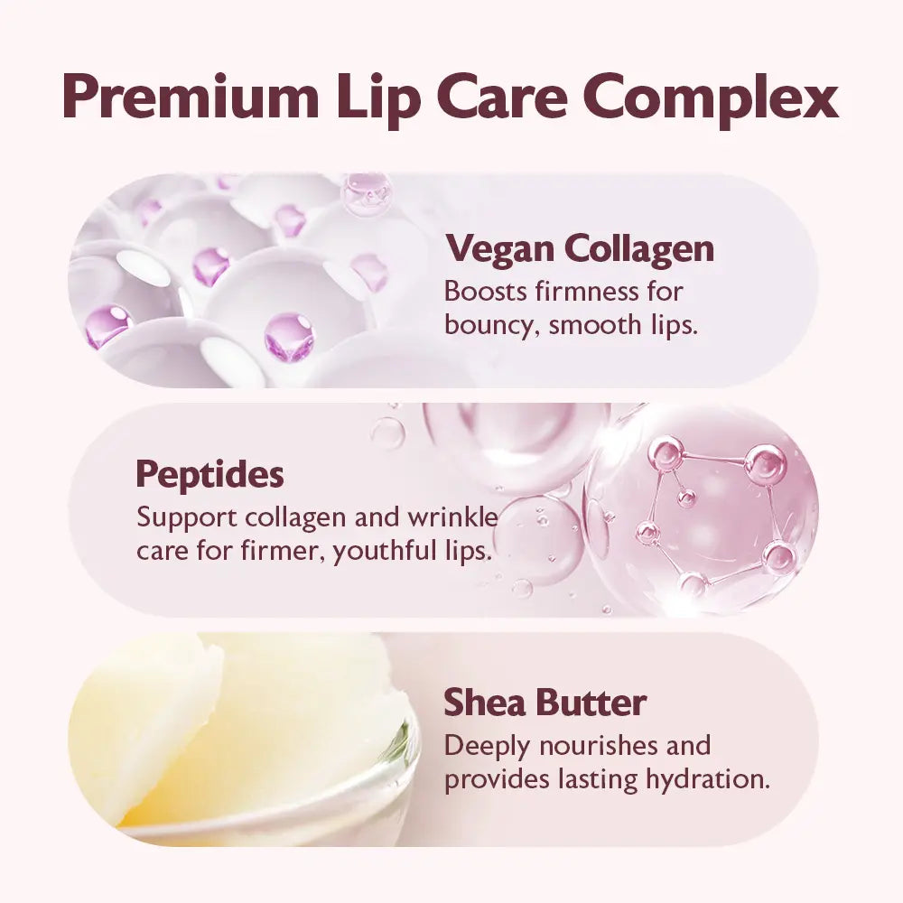 Milktouch Collagen, Peptide, PDRN Lip Balm - Vegan, Lightweight, Moisture, Smooth, Hydrate, Color Lip Balm with Squishy Silicone Tip Applicator