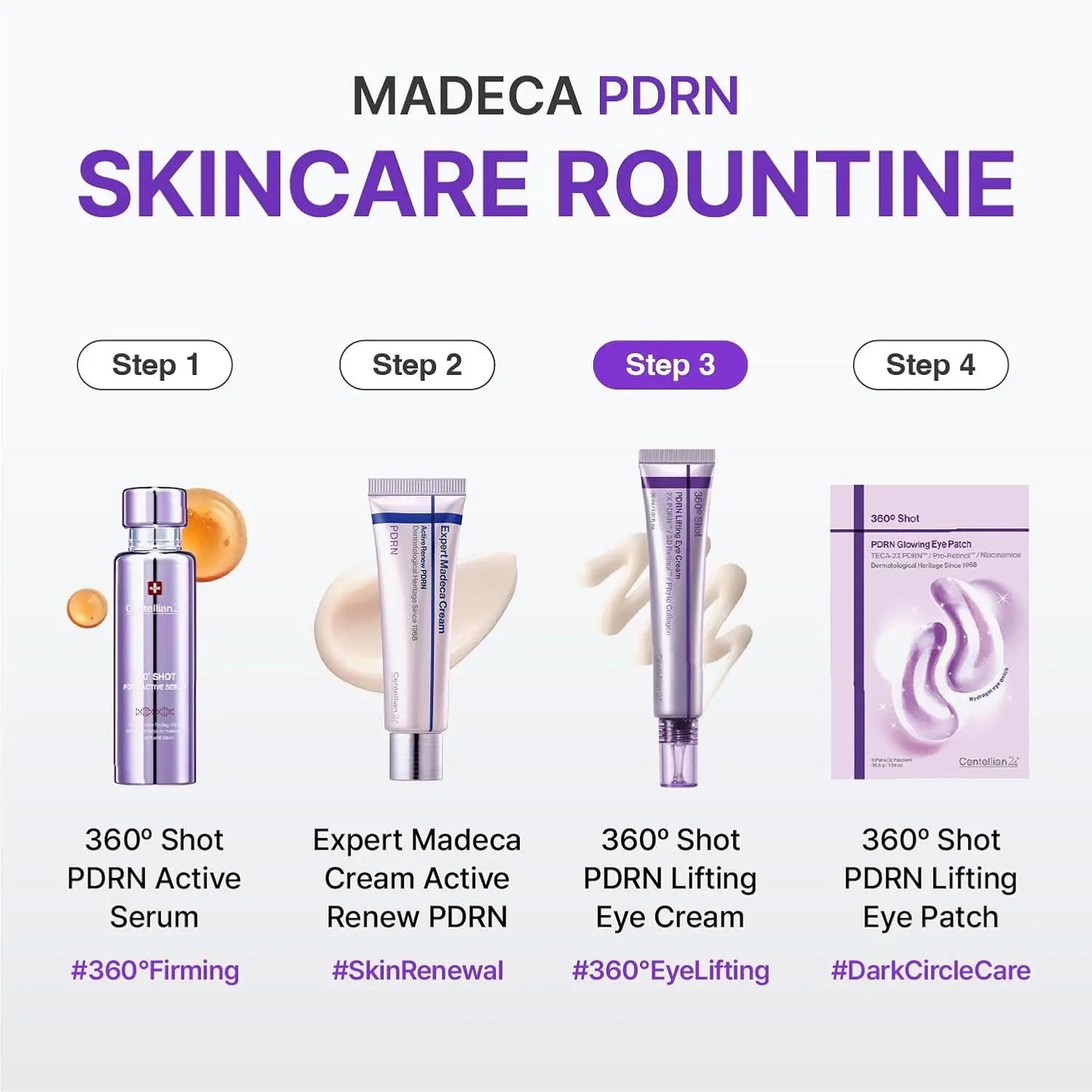 [Centellian24] 360° Shot PDRN Lifting Eye Cream | Firming & Anti-Aging Eye Treatment for Fine Lines & Dark Circles | TECA + PDRN + Retinol | Korean Skincare | 30 Ml