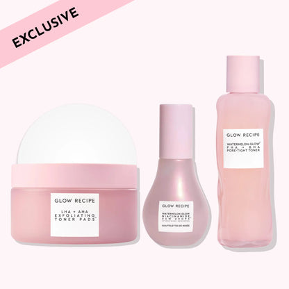 Glow Recipe LHA + AHA Korean Watermelon Toner Pads - Smoother Skin, Korean Facial, Skincare
