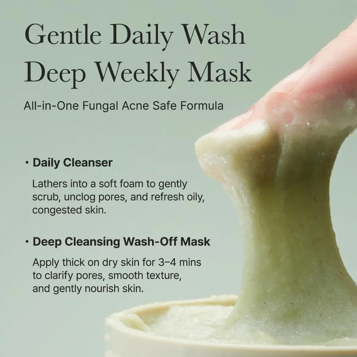 [ARENCIA] Korean Green Rice Mochi Face Cleanser - Face Mask, Foaming Cleanser, Gentle Scrub All in One - Deep Cleansing, Moisturizing, Pore Minimizing, Removing Blackhead- with Rice Water & Green Tea, Mugwort