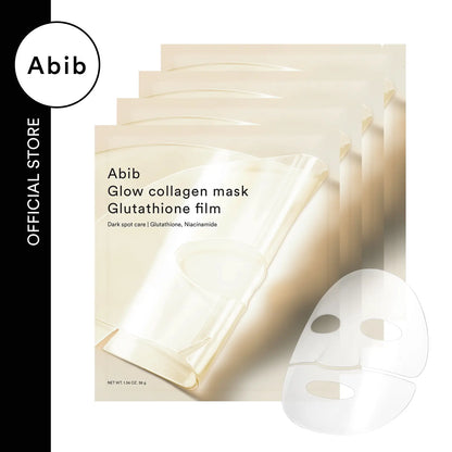 [Abib Official] Glow Collagen Mask Glutathione Film (4P) L Brightening Film Mask