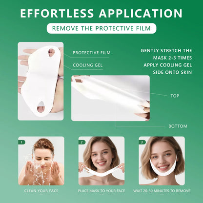 V-Line Lifting Mask | Daily Hydrating Skincare | Reduces Double Chin & Depuffs | Aloe & Hyaluronic Acid | 5 Masks | Stretchy Fit for All Face Shapes | Pre-Event Quick Fix | Unisex