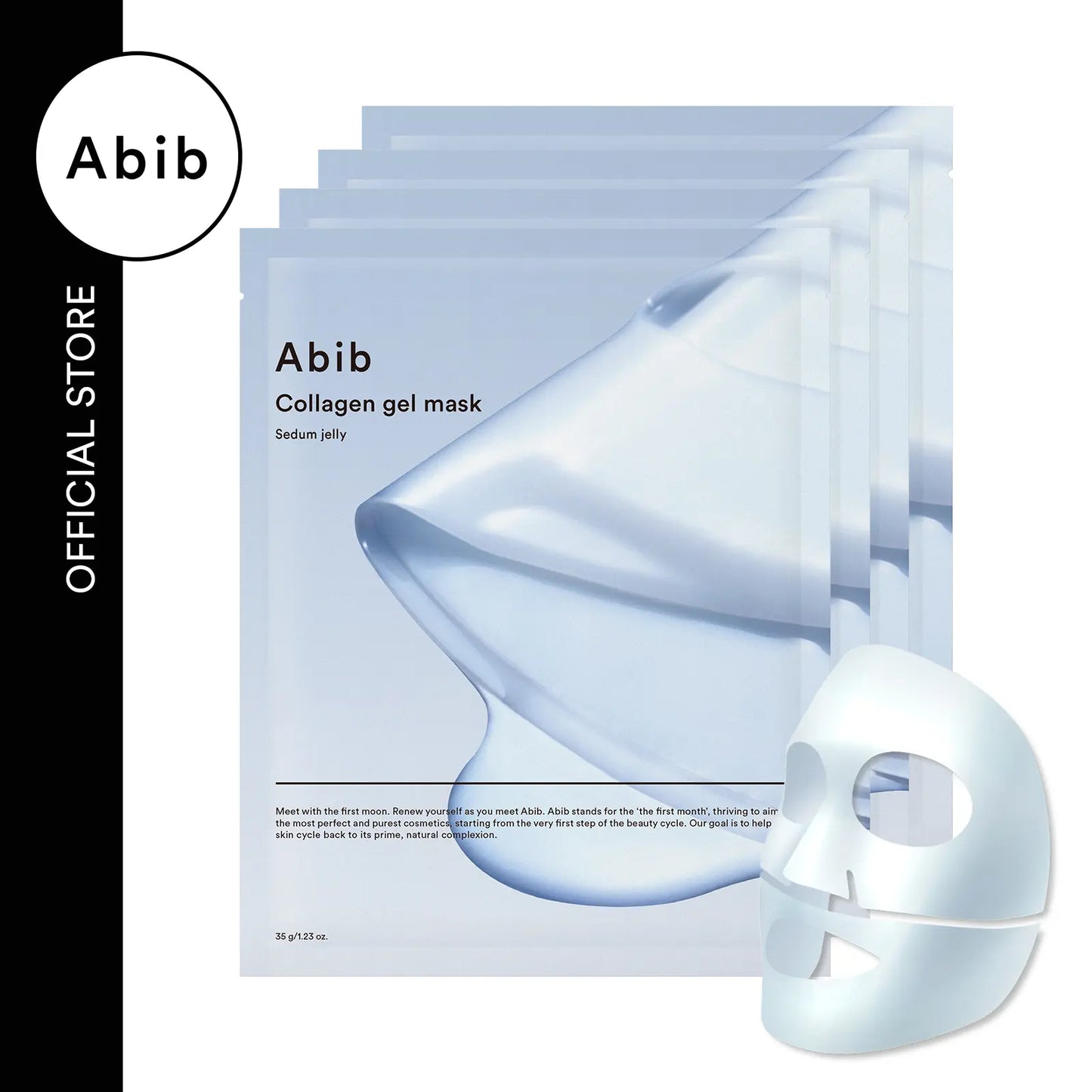[Abib Official] Abib Collagen Gel Mask Sedum Jelly (4P) for Glowing Skin｜Korean Vegan Collagen, Overnight Hydrogel Mask, Elasticity Improvement