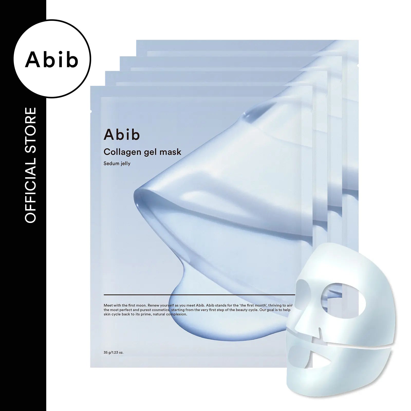 [Abib Official] Abib Collagen Gel Mask Sedum Jelly (4P) for Glowing Skin｜Korean Vegan Collagen, Overnight Hydrogel Mask, Elasticity Improvement