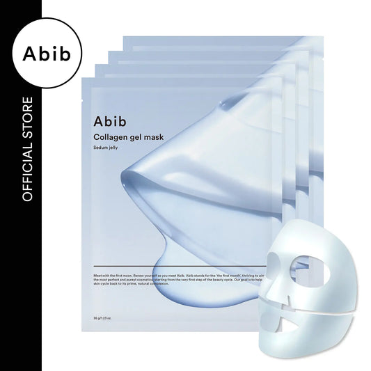 [Abib Official] Abib Collagen Gel Mask Sedum Jelly (4P) for Glowing Skin｜Korean Vegan Collagen, Overnight Hydrogel Mask, Elasticity Improvement