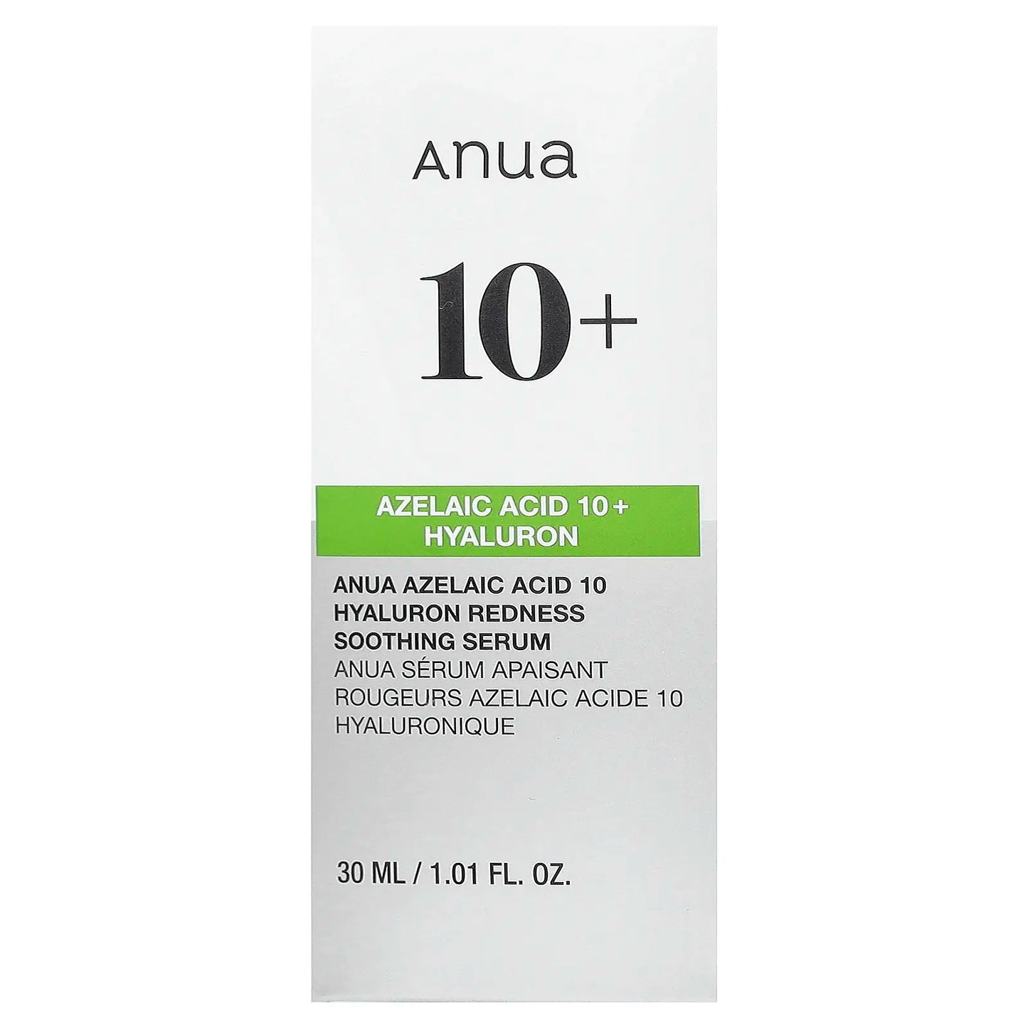 Anua Azelaic Acid 10 Hyaluron Redness Soothing Serum, 1.01 Fl Oz (30 Ml)