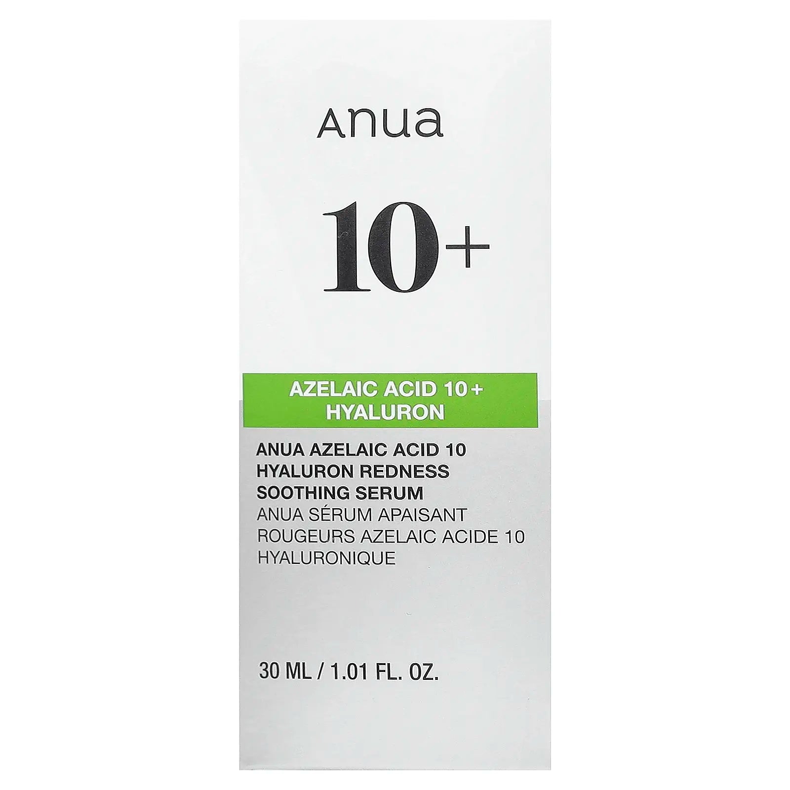 Anua Azelaic Acid 10 Hyaluron Redness Soothing Serum, 1.01 Fl Oz (30 Ml)