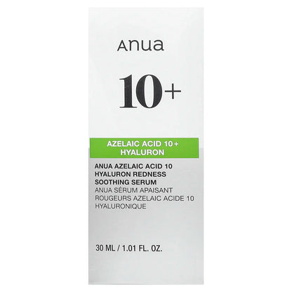 Anua Azelaic Acid 10 Hyaluron Redness Soothing Serum, 1.01 Fl Oz (30 Ml)