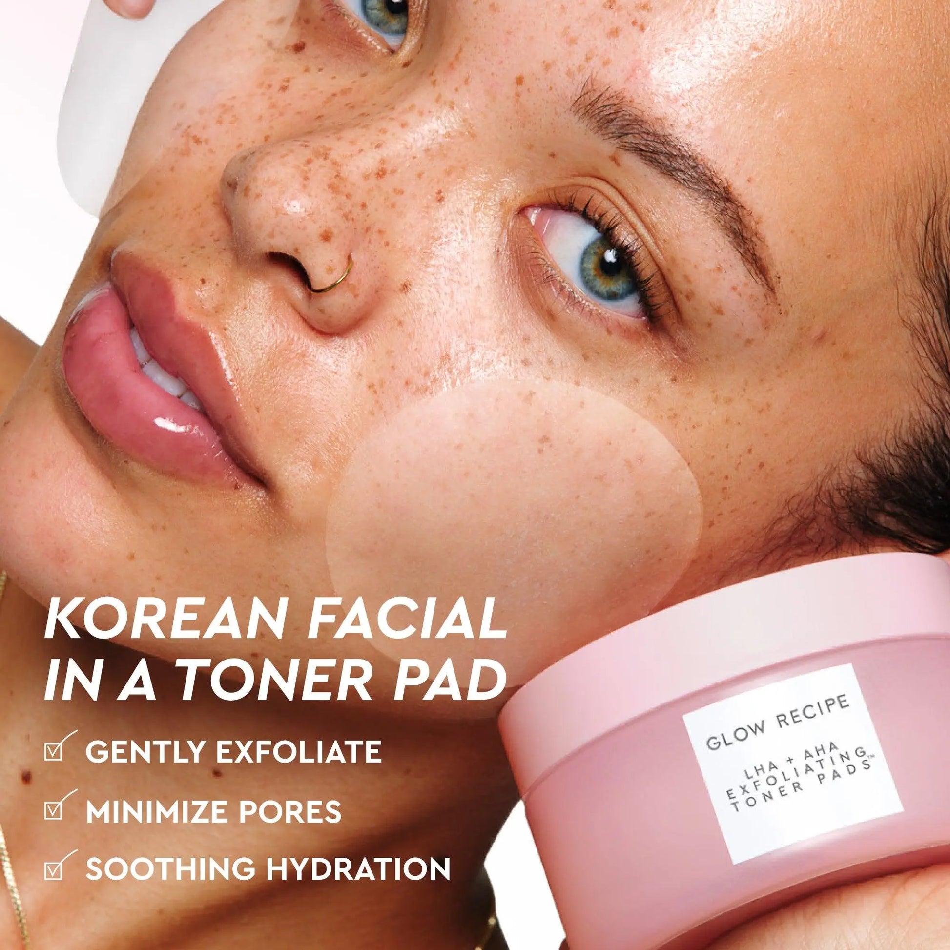 Glow Recipe LHA + AHA Korean Watermelon Toner Pads - Smoother Skin, Korean Facial, Skincare