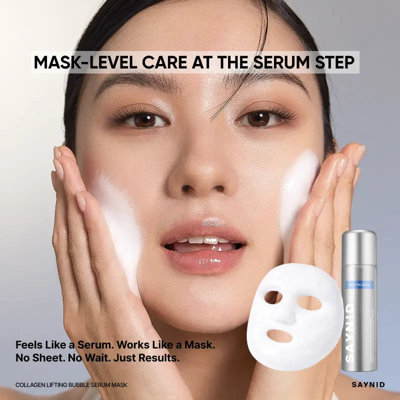 SAYNID PDRN Revitalizing CO2 Bubble Serum Mask | Fast-Absorbing Bubble Texture | Instant Glow, Skin Barrier Repair & Deep Hydration | Lightweight High Moisture Korean Skincare, 60Ml / 2.02 Fl Oz