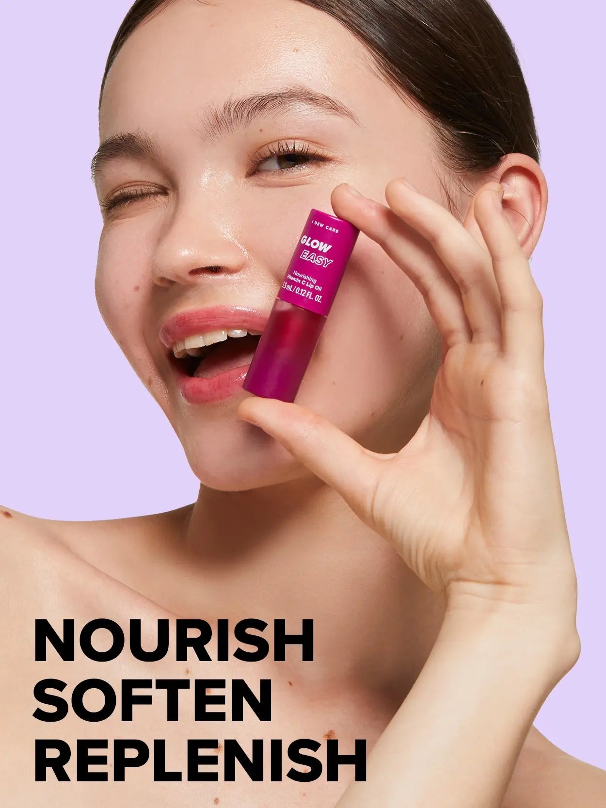 I DEW CARE Korean Lip Oil L Glow Easy | with Jojoba Seed Oil, Vitamin C, Pigmented Hydrating Glossy Lip Oil L Long Lasting, Moisturizing Lip Care Hydrate Lipgloss Lipoil Lipstick Makeup Glossy Hydrating Moisturizer Plump Transfer-Proof