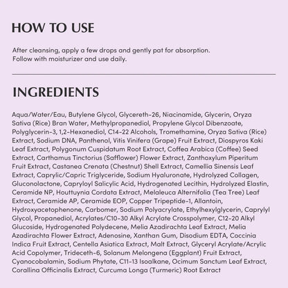 EQQUALBERRY Purple PDRN Pore Minimizing Serum – Vegan Collagen & Peptides for Pore Refining & Skin Elasticity | Niacinamide & CICA Exosome for Brightening & Calming | Korean Glass Skin, 1.01 FL OZ