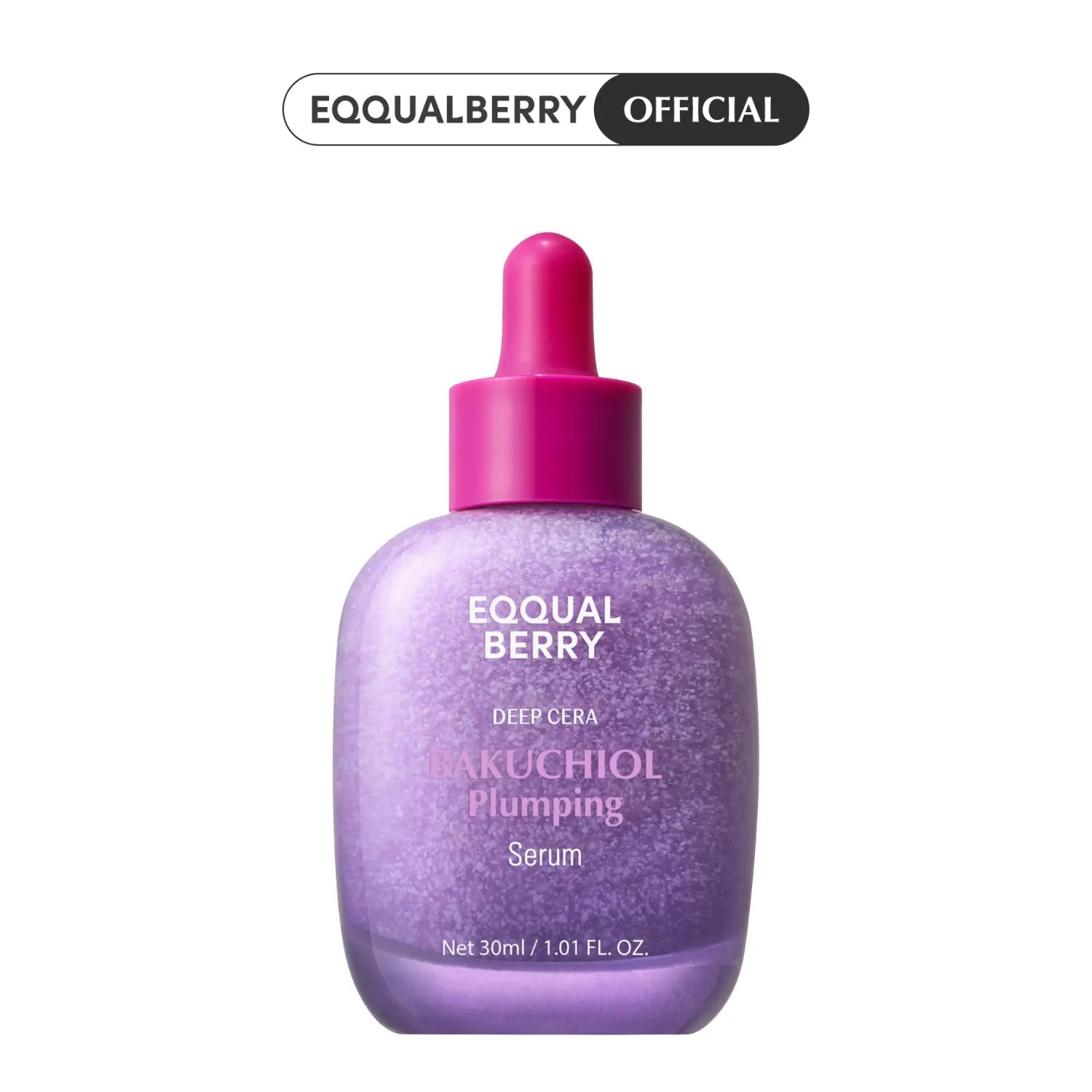 EQQUALBERRY Bakuchiol Plumping Serum – Pore and Wrinkle Minimizer | Retinol Alternative for Sensitive Skin | Enhances Firmness and Elasticity with Ceramide, 1.01Oz / 30Ml