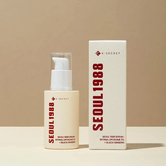 KSECRET SEOUL 1988 Serum : Retinal Liposome 2% + Black Ginseng, 30Ml/1.01Fl.Oz | 58% Black Ginseng Extract | Retinal Serum, Bakuchiol, Vitaminc&3Peptides for Wrinkle Care | Korean Skincare | Seoul1988 Comfort Nourishing Skin Repair