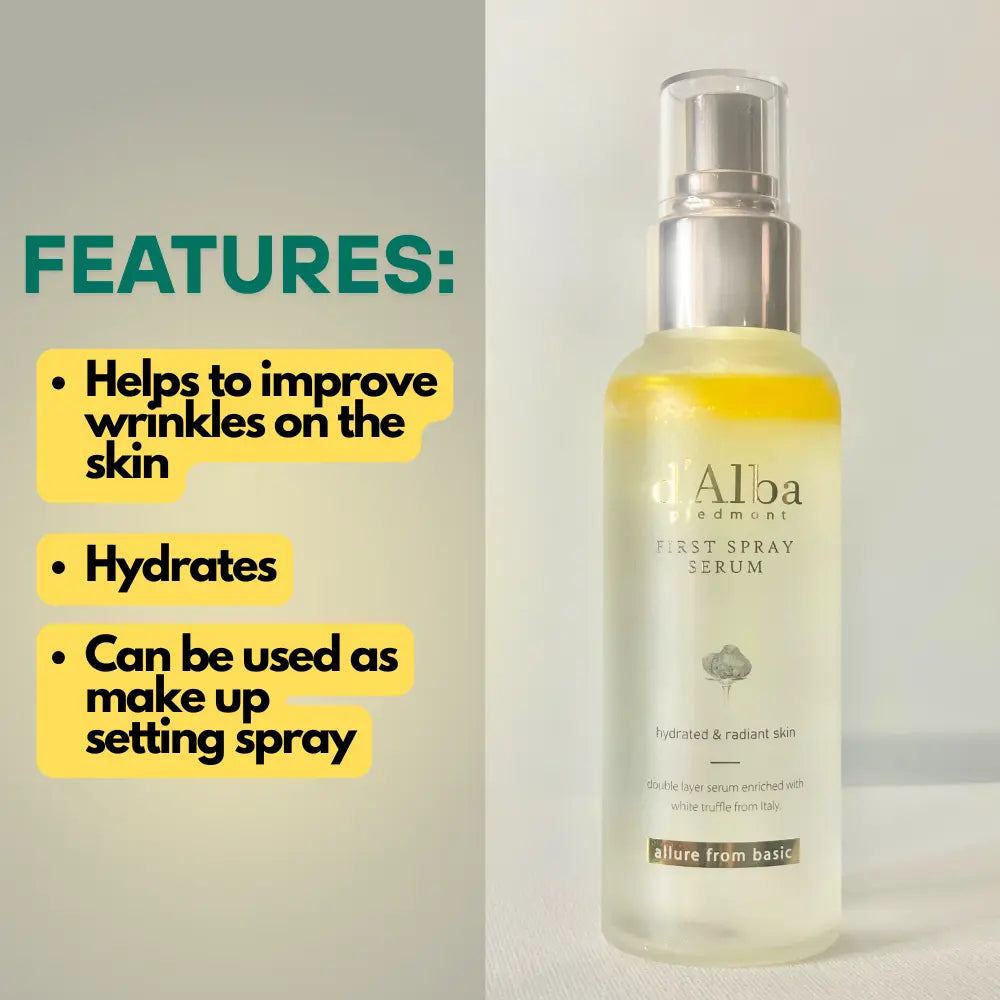 D'Alba Piedmont First Spray Serum 100Ml | Moisturizer Mist | Korean Skincare |