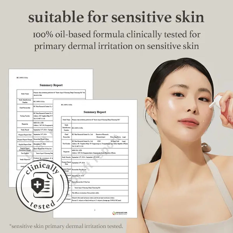 Nooni Korean Ginseng Cleansing Oil L Revitalizing Makeup Remover for Glass Skin, Clear Radiant Water Proof Cleanser, Korean Skincare, Facial Cleanser, Makeup Remover for All Skin