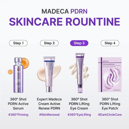 [Centellian24] 360° Shot PDRN Glowing Eye Patch | Brightening & Firming Under-Eye Patches for Dark Circles & Puffiness | TECA + PDRN + Retinol | Korean Skincare | 6.1G × 6Ea